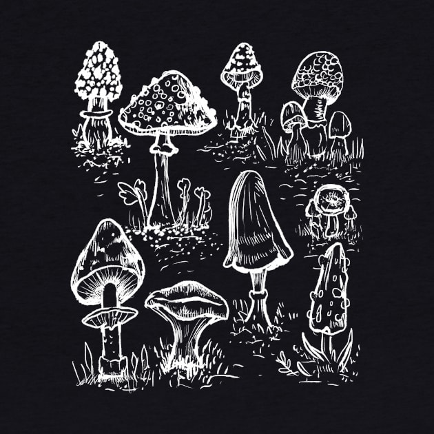 Mushies, Mushrooms, Witchy, Gothic Fungi by LunaElizabeth